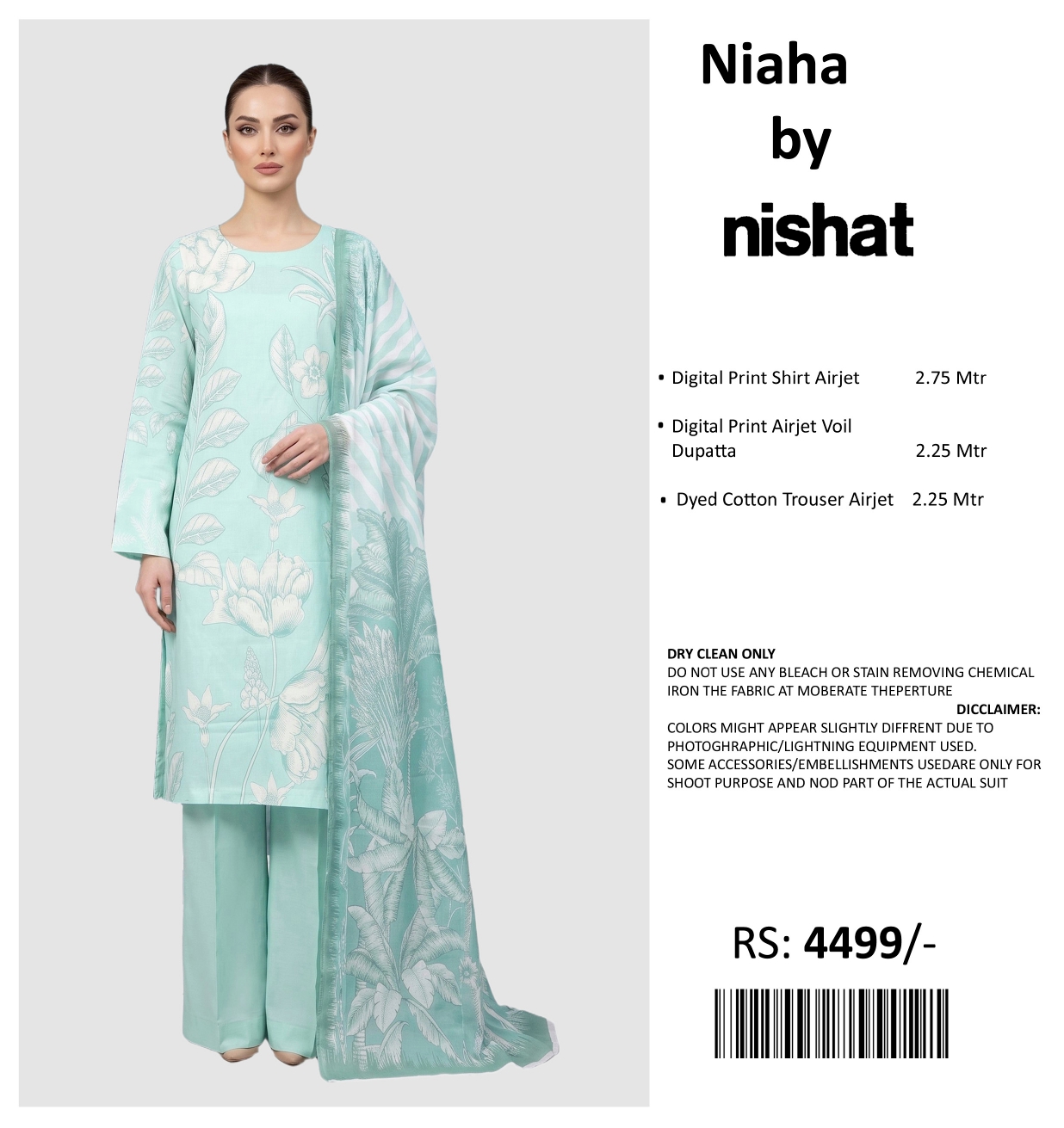 NISHAT PRINTED LAWN UNSTITCHED 3PIECE